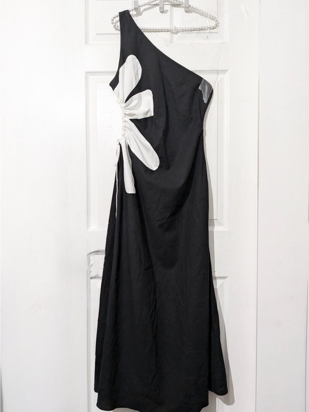Commense One Shoulder Big Floral Cutout Maxi Dress - Picture 6 of 15